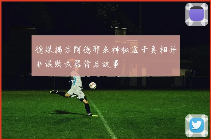 德媒揭示阿德耶米神秘盒子真相并非误购武器背后故事